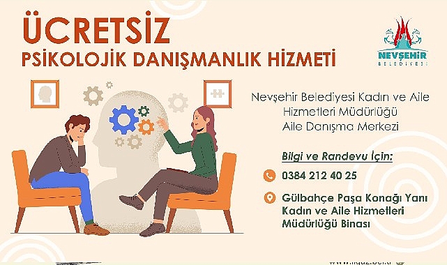Nevşehir Belediyesi Aile Danışma Merkezi’nde ücretsiz Psikolojik Danışmanlık Hizmeti