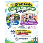 Milas Belediyesi Tenis, Temel Hareket Eğitimi ve Eğitsel Oyunlar Kursları İçin Kayıtları Başlatıyor
