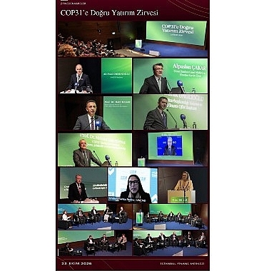 “COP31'e Doğru Yatırım Zirvesi”nde Türkiye'nin uluslararası yeşil yatırımları çekme potansiyeli ve bu alandaki yol haritası ele alındı.